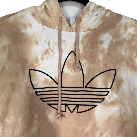 adidas Originals Women's All Over Print Tie Dye Crop Hoodie XL - Picture 6 of 8